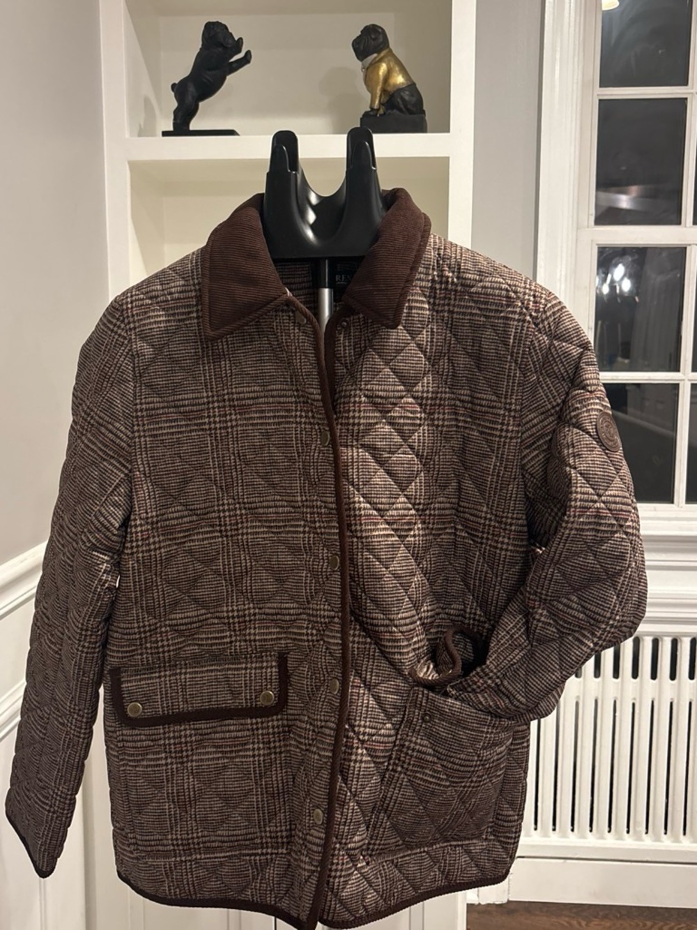 NEW with tags Ralph Lauren Brown Plaid Quilted Shirt Jacket